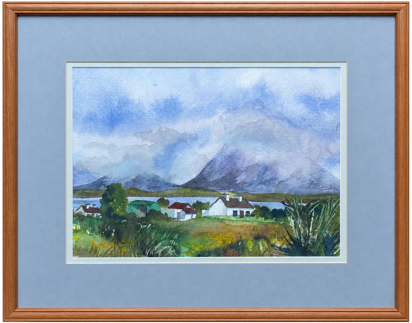 Solitary House with Spray Palm